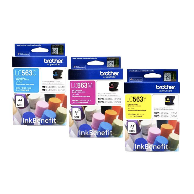 Brother Colour Ink Cartridge LC563-C/M/Y